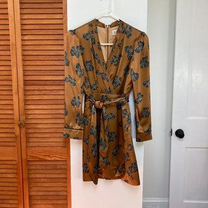 Saloni gold silk dress sz. 2